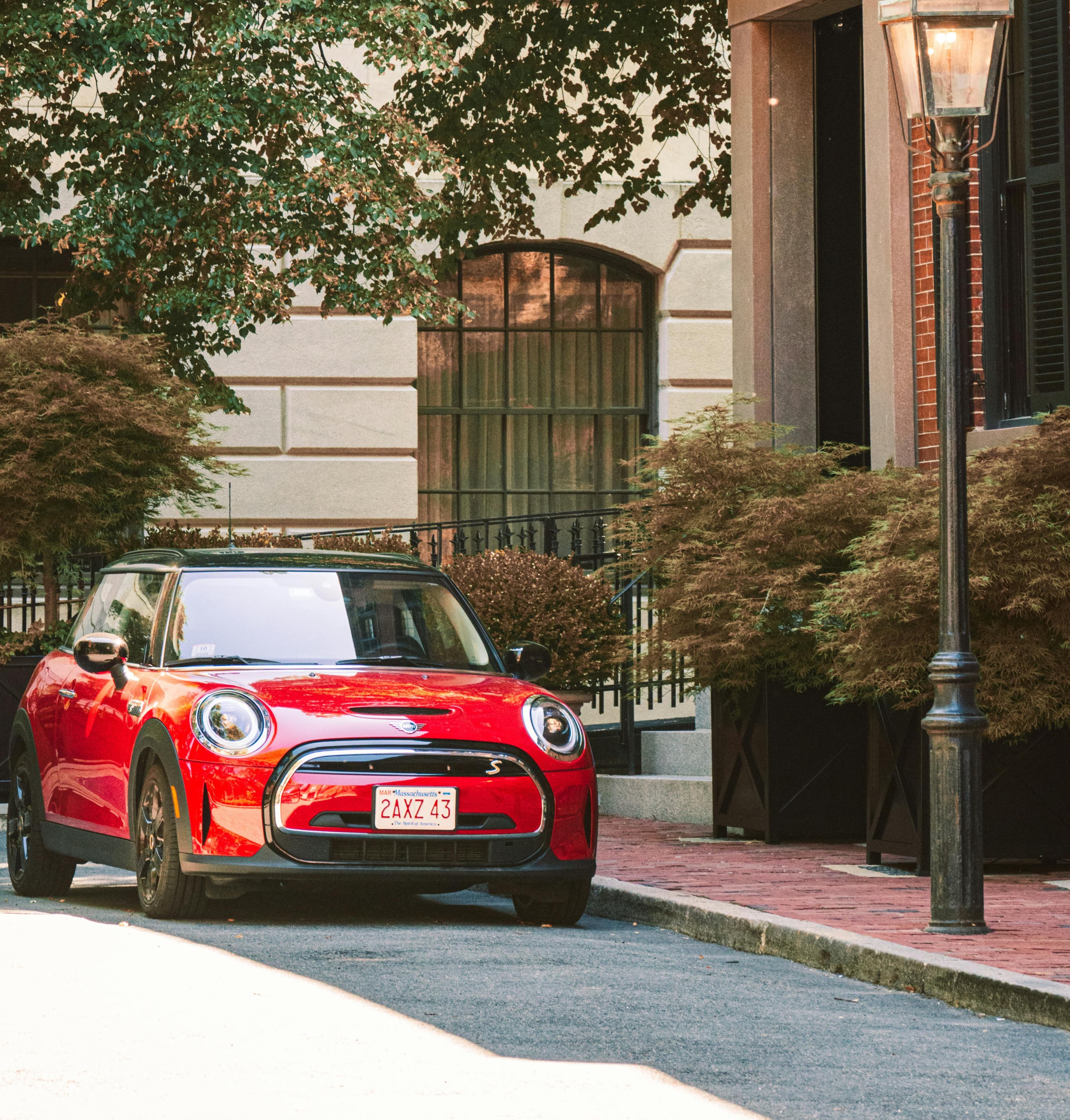 Red mini cooper